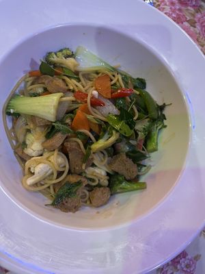 Basil tofu spaghetti   at Extra Time Sports Bar & Restaurant  in Koh Yao Noi