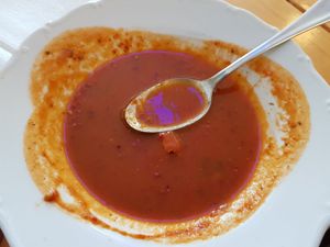 Awesome tomatosoup! at Seyhmus in Stockholm