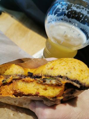 Vegan Demon bagel at Gevrek Bagels Sofia in Sofia