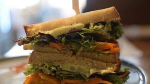 carrot "tuna" sandwich at Katzentempel - München in Munich