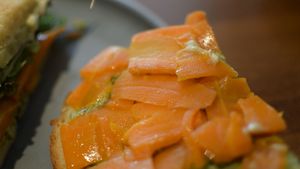 carrot "tuna" sandwich at Katzentempel - München in Munich