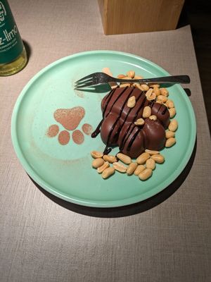 "don't call it snickers" dessert. Pretty small, but nice at Katzentempel - München in Munich