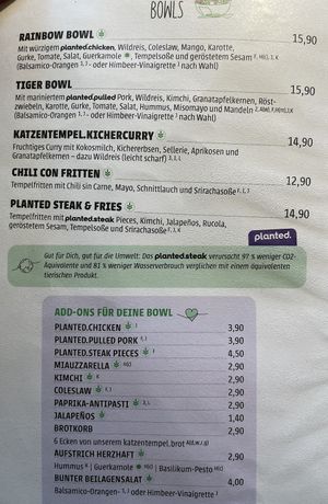 Menu bowls  at Katzentempel - München in Munich