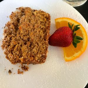 I think this was a carrot slice. Not sure. But it was very yummy! at Katzentempel - München in Munich