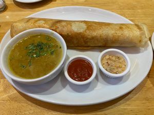 Masala dosa at Curry Chemistry Cafe in Chatham