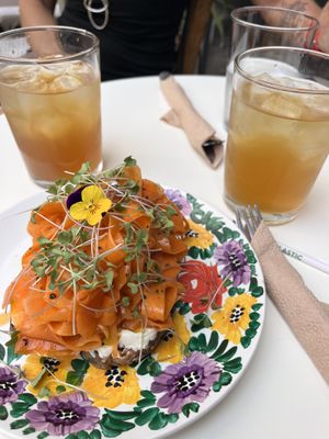 Salmon toast   at The Vegan Fairies in Athens