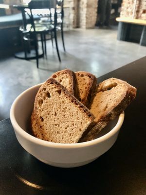Homemade bread  at Lom Dopolavoro in Milan
