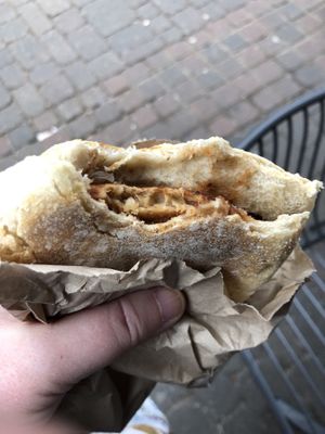 Vegan Sausage Bap  at Black Sheep Coffee in Bromley