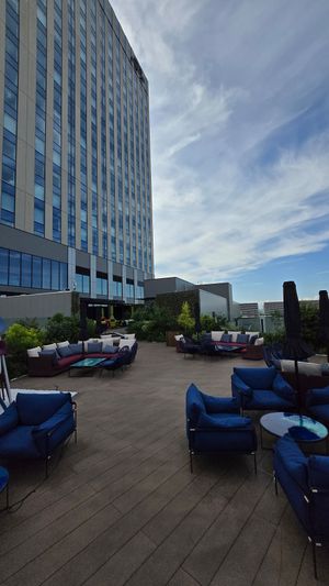 Rooftop seats at Gallery 11 in Tokyo