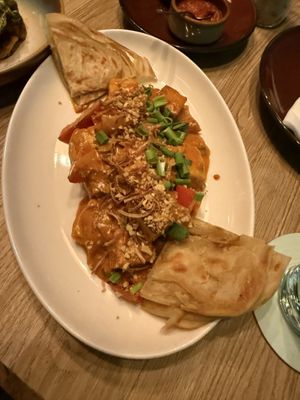 Tohu with crispy paratha  at Plural Restaurant in Mumbai