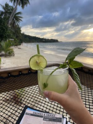 Pandan Basil smash   at Nangsabai By The Beach in Koh Phangan