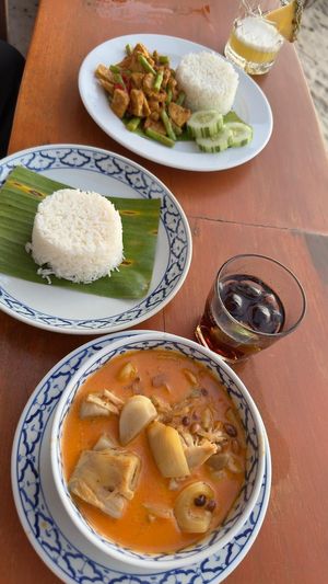 Jack fruit massaman curry at Nangsabai By The Beach in Koh Phangan
