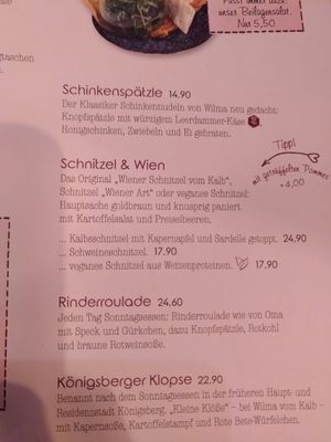 Menu 2 at Wilma Wunder in Hannover