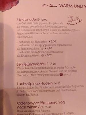 Menu 3 (may not be available) at Wilma Wunder in Hannover