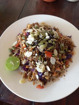 Asian Style Rice  - very yummy at Cafeteria Veggie Carimbó in Playa Zipolite