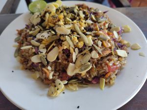 Arroz al Oriental con tofu at Cafeteria Veggie Carimbó in Playa Zipolite