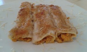 Cannelloni with pumpkin at La Vegana in Ferrara