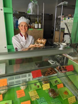 A few samples (we arrived late in day). Everything made with love. Some ingredients direct from the owners organic garden  Wonderful! 👍❤️🥳 at La Vegana in Ferrara