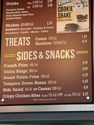 Sides Menu  at The Habit Burger Grill  in El Segundo