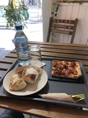 Some of the baked items available   at Santoni - When food is the solution in Barcelona