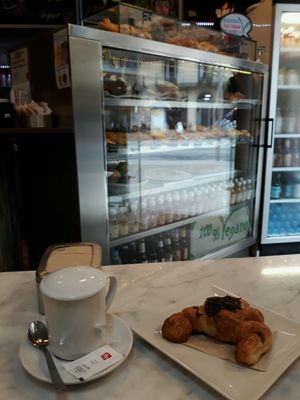 Vegan Chocolate Croissant  at Santoni - When food is the solution in Barcelona