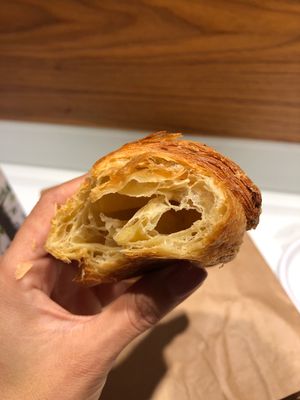 Plain. So flaky!! Mmm.  at Santoni - When food is the solution in Barcelona