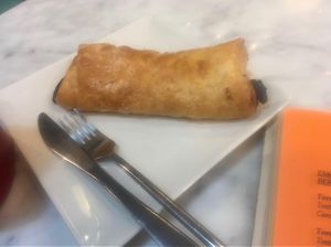 Delicious chocolate croissant! Best one I’ve ever had 😍 at Santoni - When food is the solution in Barcelona