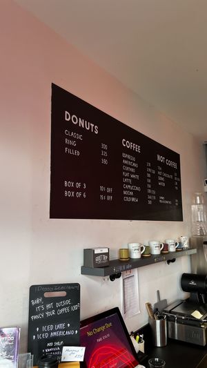 Menu board  at Guilt Trip in Worcester