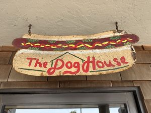 Sign over door   at The Dog House in Bodega Bay