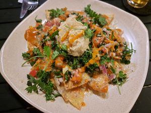 Vegan Lebanese Nachos at Turtle Lake Brewing Company in Hanoi