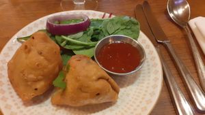 Samosas at Delhi 6 Lounge in South Shields