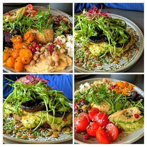 Avocado on toast and Vegan Buddha Bowl at Force Cafe & Terrace in Ambleside