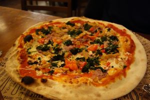 Pizza Forza (vegan) at L'Osteria in Saarbrucken
