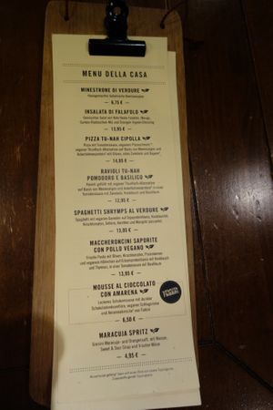 2024 Veganuary menu at L'Osteria in Saarbrucken