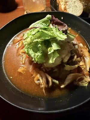 Vegetable mofongo with a great assortment of vegetables  at El Plaza Vieques in Vieques