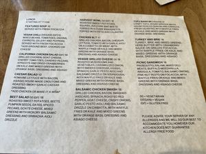 Lunch menu   at Lay Low Cafe in Kingston