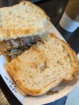 Vegan Bad Ass breakfast sandwich at Munch  in Tigard