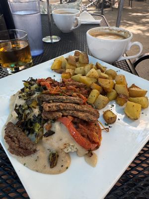 Vegan biscuits and gravy  at The French Press in Lakewood