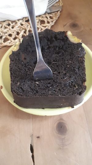 Chocolate banana bread at Boho Café   in Rabat