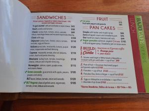Breakfast menu at Bajo Café - Quinta in Playa Del Carmen