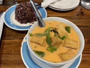 I’m so serious when I say this might be one of the best meals I’ve ever had (pumpkin curry with tofu and brown rice)  at Srijom's Place Thai Restaurant in Bloomsburg
