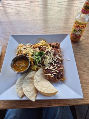 Vegan huevos rancheros at Rendezvous Cafe in Denver