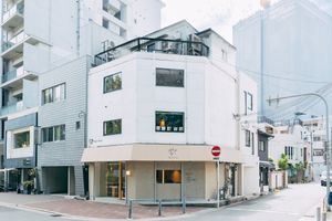 The cafe is on the first floor of the building. at Chashitsu Time in Osaka