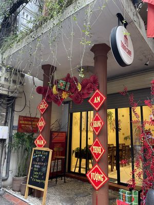 Outside in side alley  at Tara Chay in Hanoi