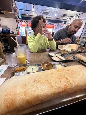 Masala Dosa—vegan. Just confirmed that coconut chutney is vegan!   at Nandhini - Toranomon Branch in Tokyo