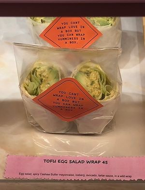 Tofu ‘egg’ wrap  at Wild Souls - Dubail Mall in Dubai