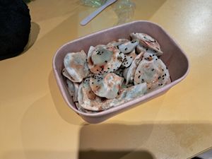 Vegan dumplings at Uncle Wang Dumplings in Rotterdam