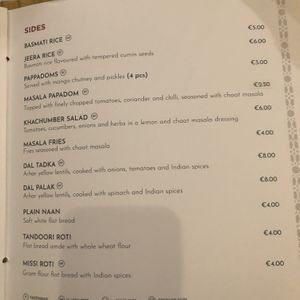 Vegan menu - page 2  at Trishna in Gozo