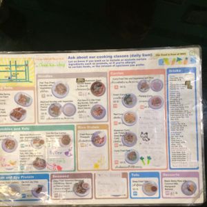 menu side one at Morning Glory in Chiang Mai