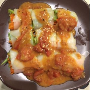 spring rolls not fried  at Morning Glory in Chiang Mai